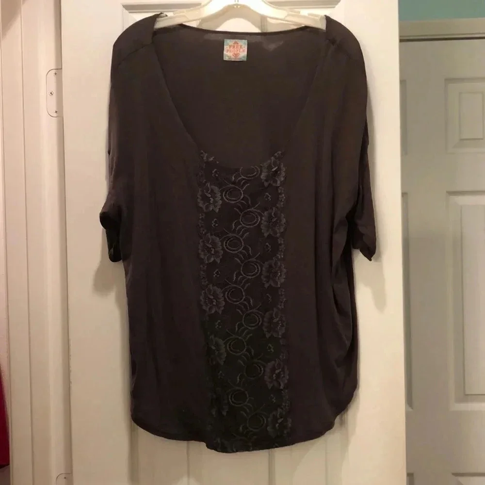 Free People Olive Green Top